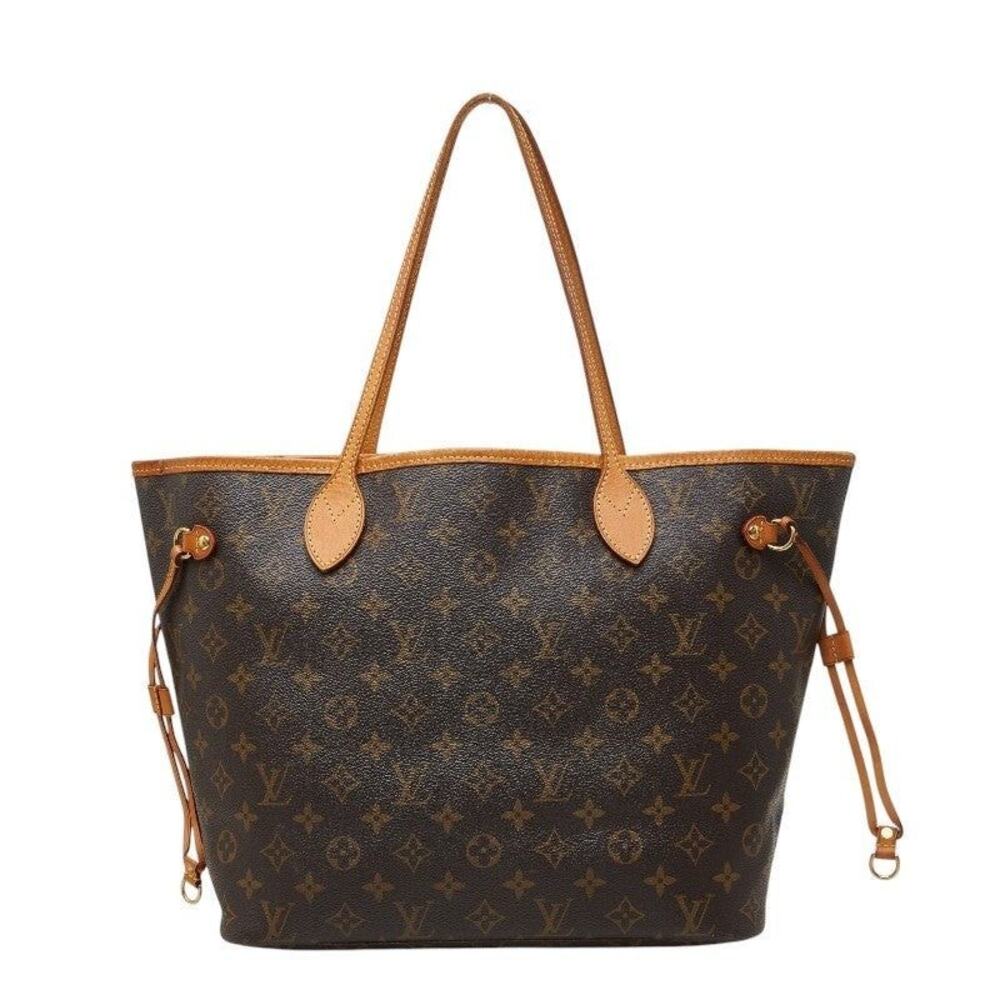 Louis Vuitton Monogram Neverfull MM Tote Bag Brown